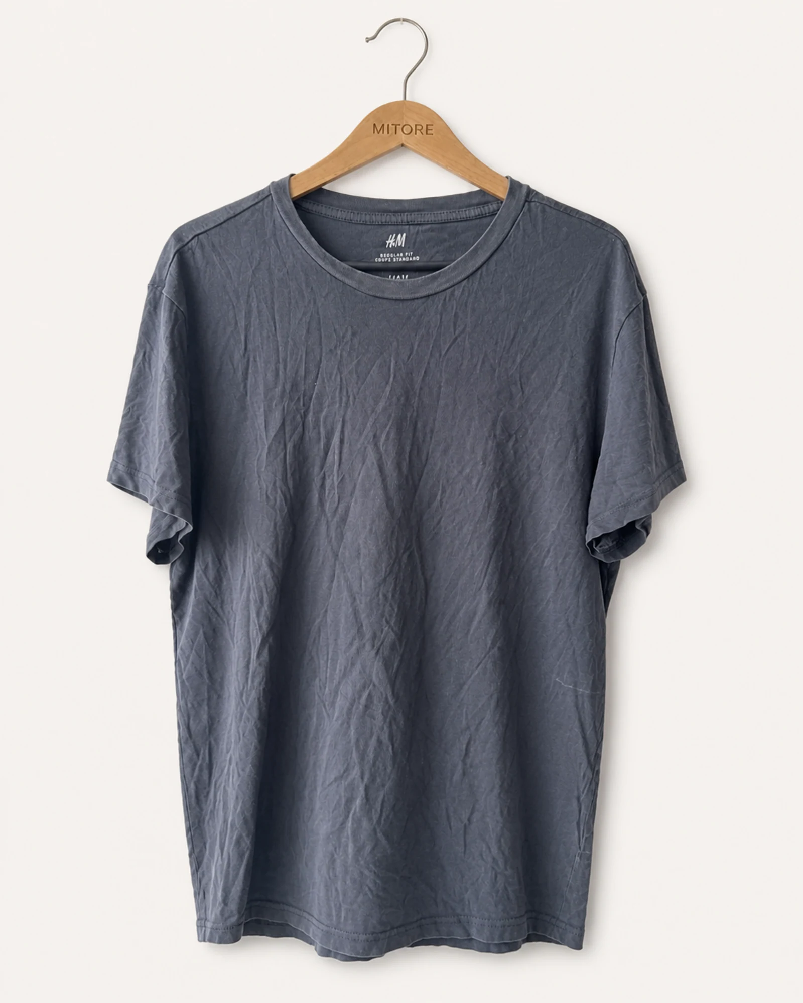 Vista frontal de camisa o top h&m gris talla us l / ca g
