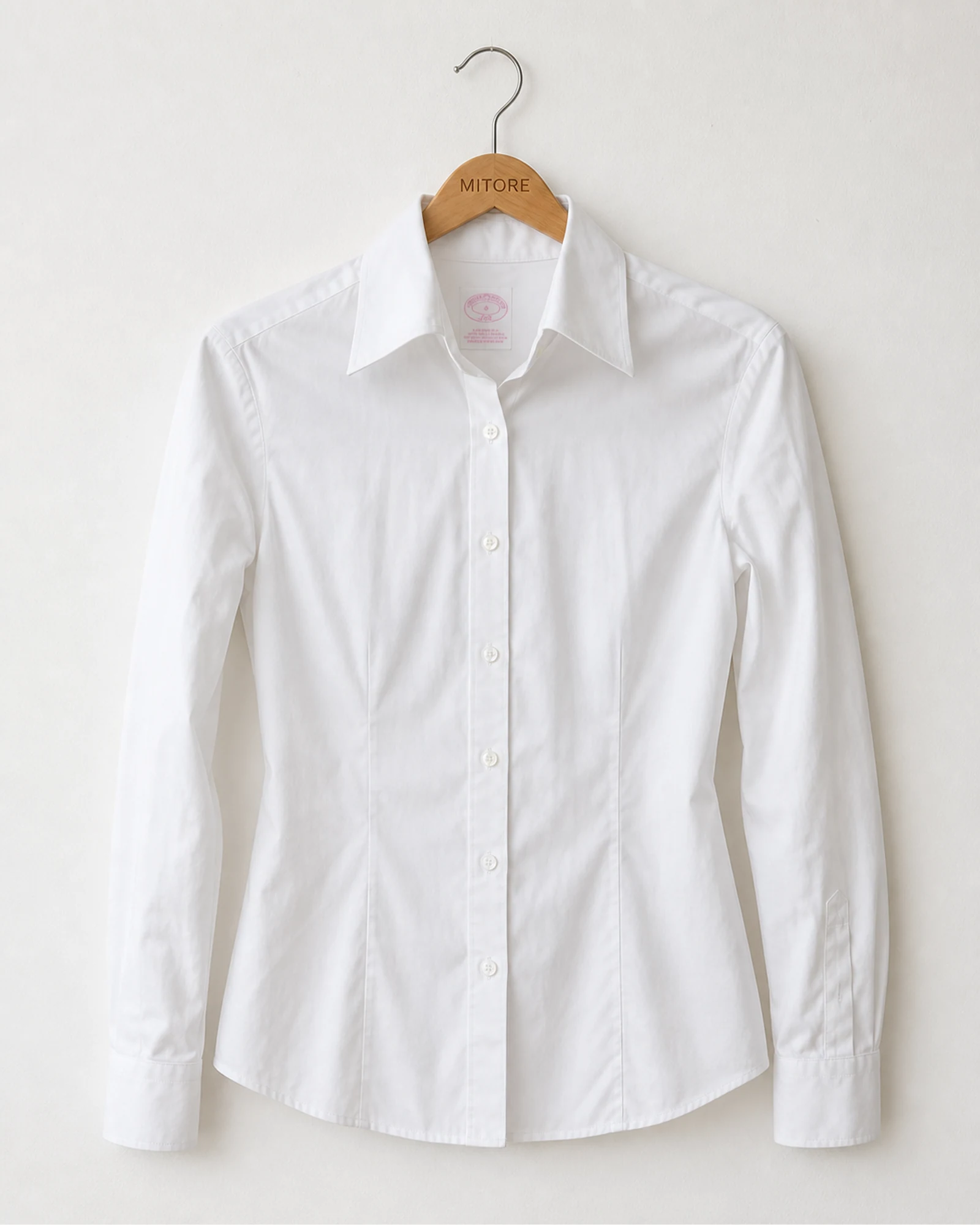 Vista frontal de camisa o top brooks brothers 346 blanco talla 4