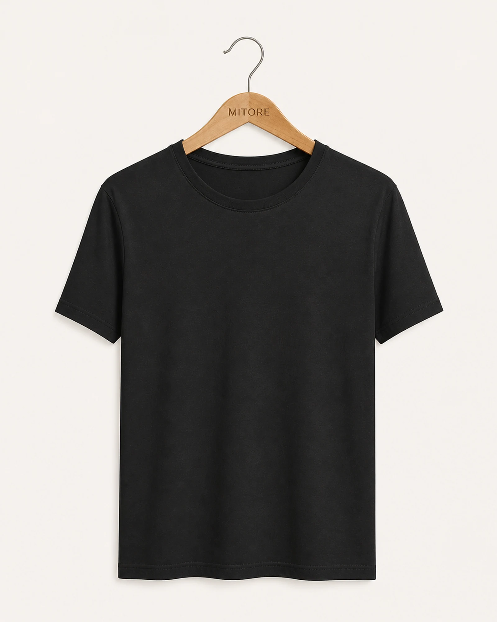 Vista frontal de camisa o top 32 degrees cool negro talla m