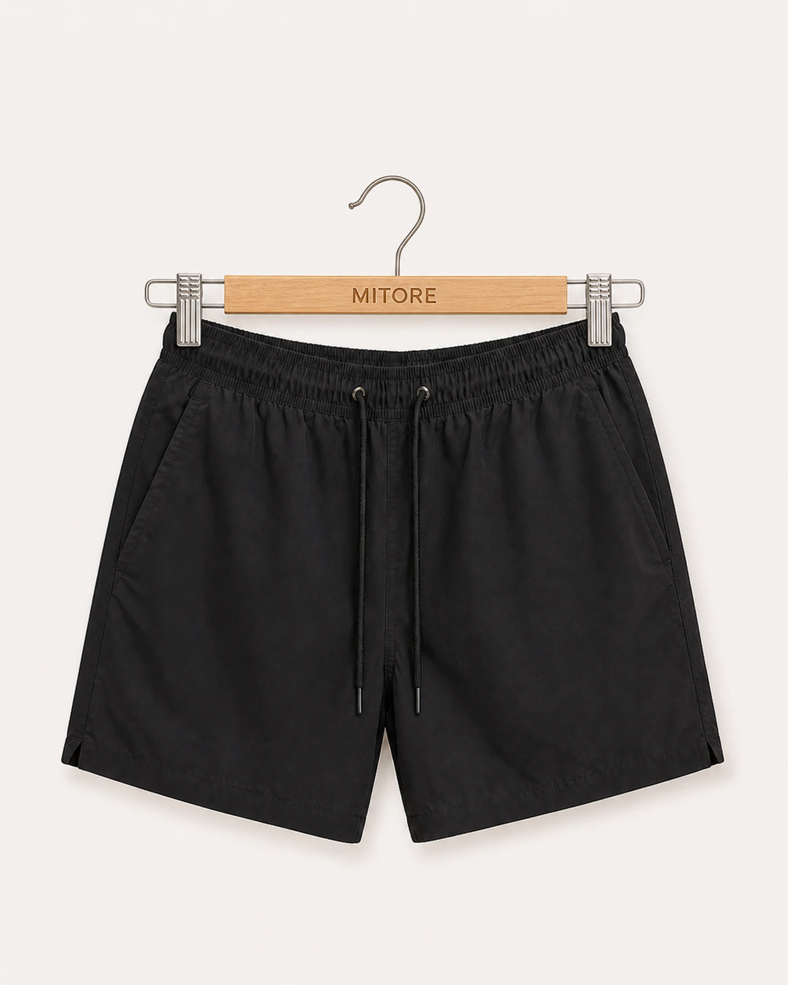 Vista frontal de short george dark brown y negro talla s (28-30)