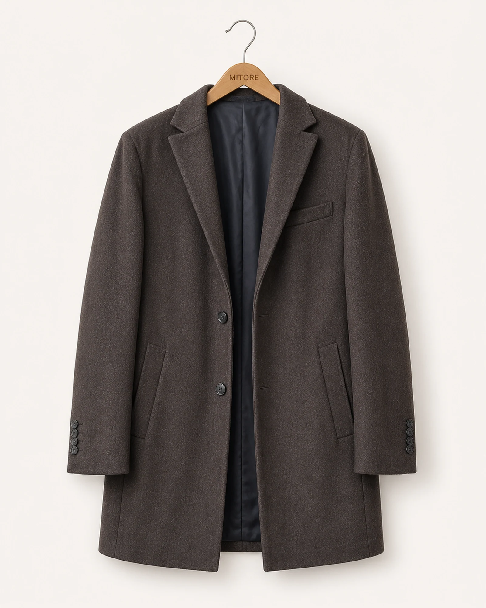 Vista frontal de chaqueta o blazer h&m gris talla us 40r / ca 40r