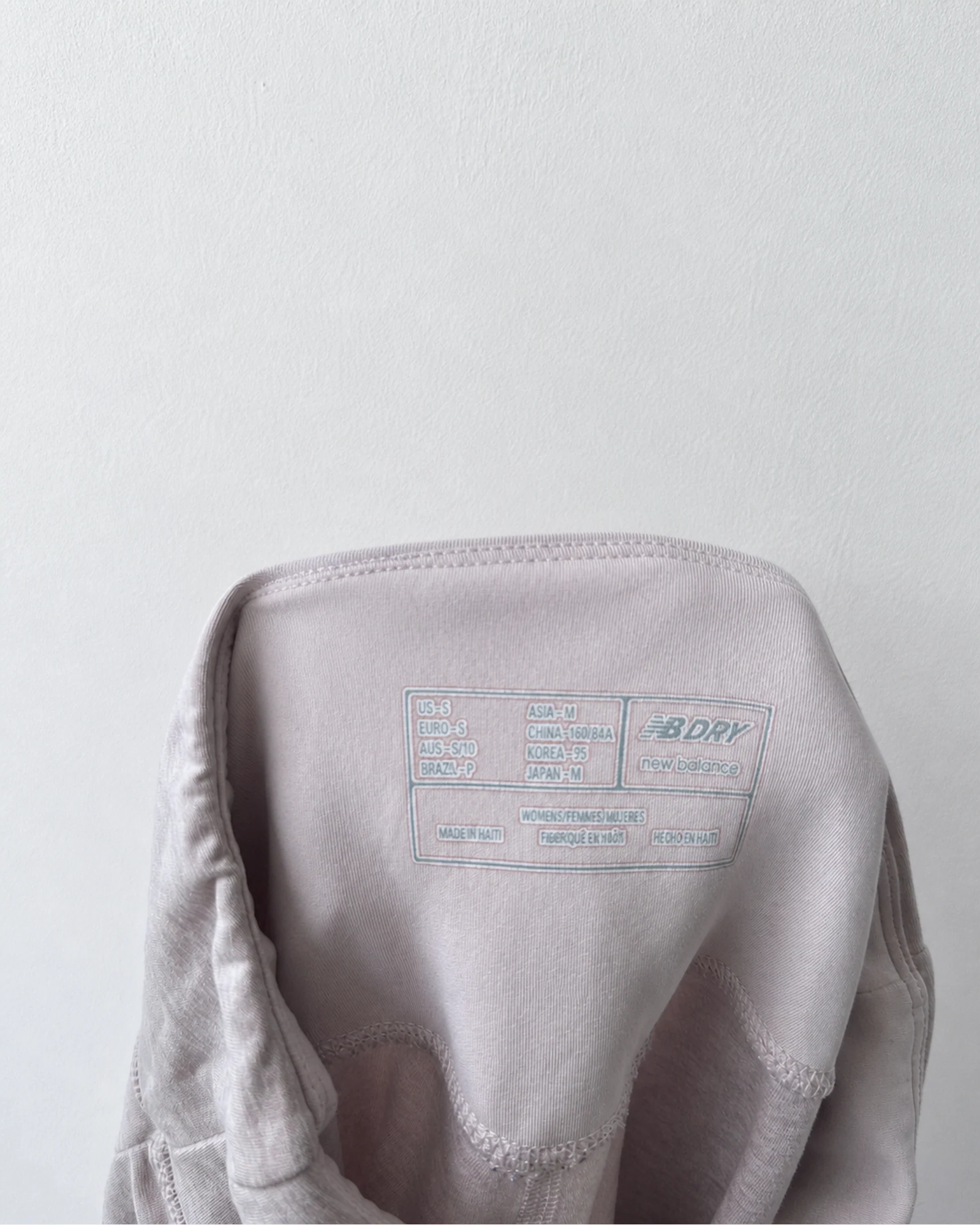 Etiqueta original de marca y talla de leggings 90 degree by reflex pale pink talla us s / eur s / aus s / bra p